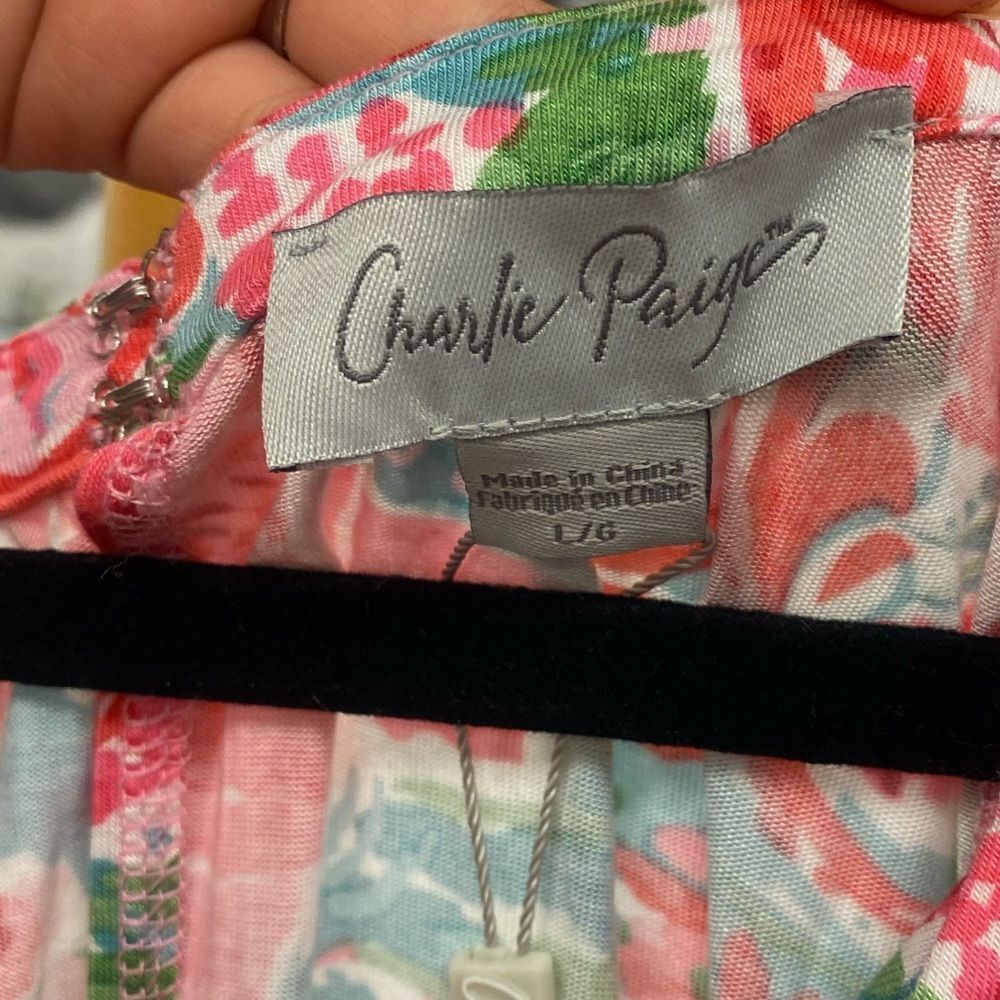 Chalrie Paige Large Romper Pink & Green Floral NEW - Picture 4 of 5
